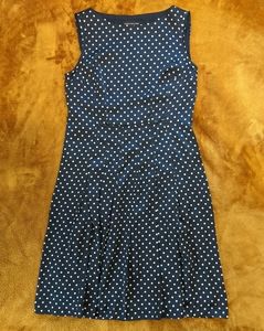 Navy Polka Dot Dress